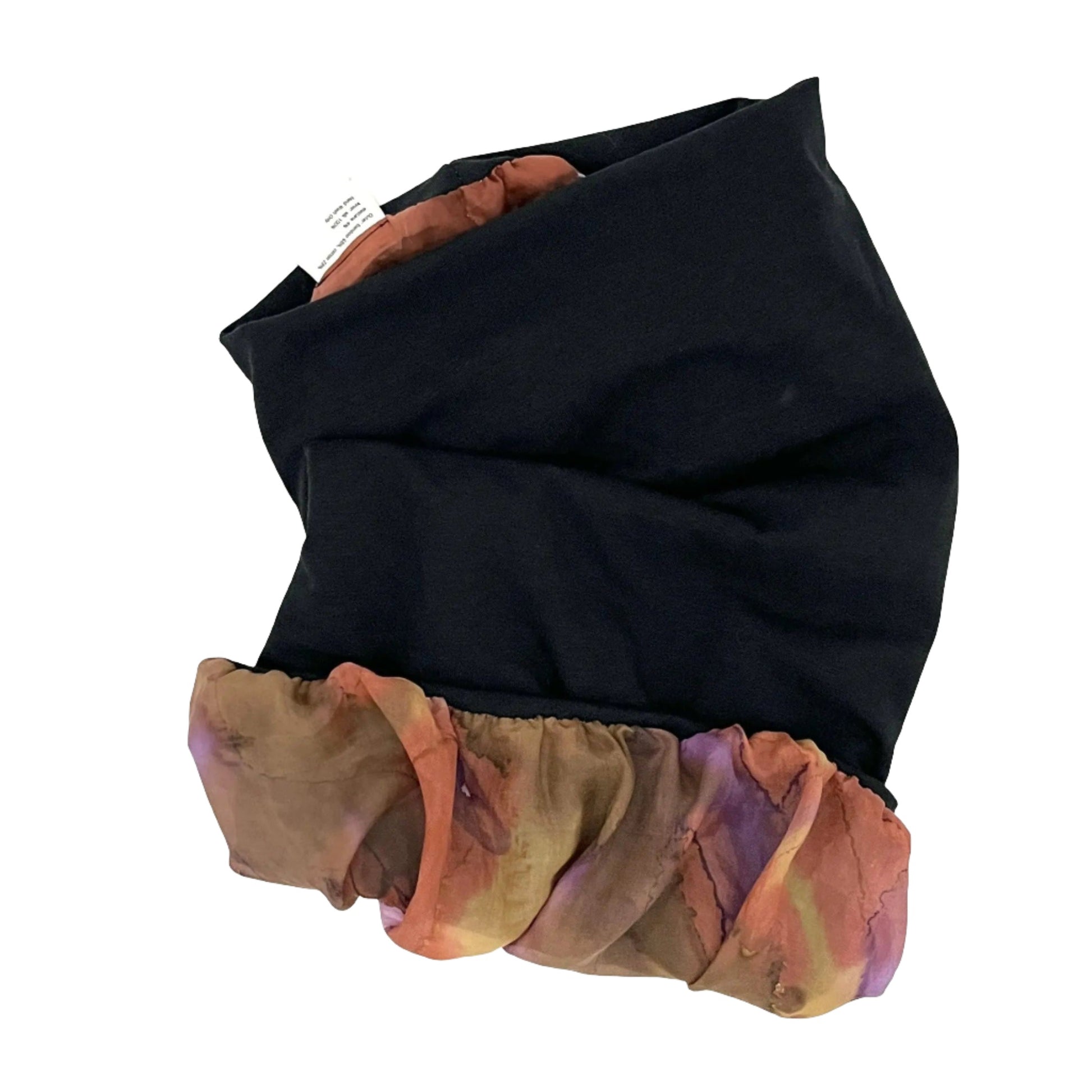 Black, bronze and purple silk lined bamboo hair wrap SilkGenie